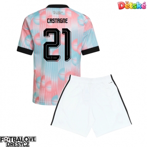 Belgie Timothy Castagne #21 Dětské Venkovní dres komplet MS 2026 Krátký Rukáv (+ trenýrky)